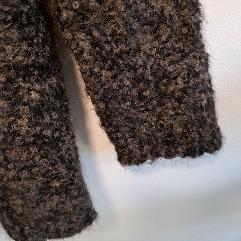 Free People She's All That Turtleneck Sweater Brown Alpaca Oversized Boho Size S - Picture 6 of 12